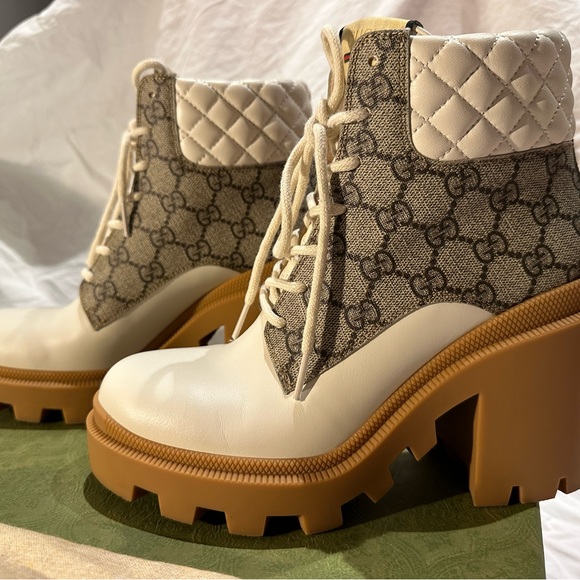 Gucci lace up boots size 38.5 - Picture 2 of 9
